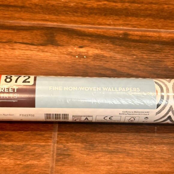 NEW A Street Prints Mirabelle Coral Red & Grey Geometric Wave Wallpaper FD22702 - Picture 8 of 9